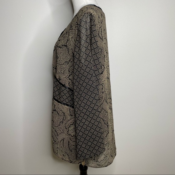 5/$25! Avenue v neck boho chic top size 18/20 - Picture 3 of 5